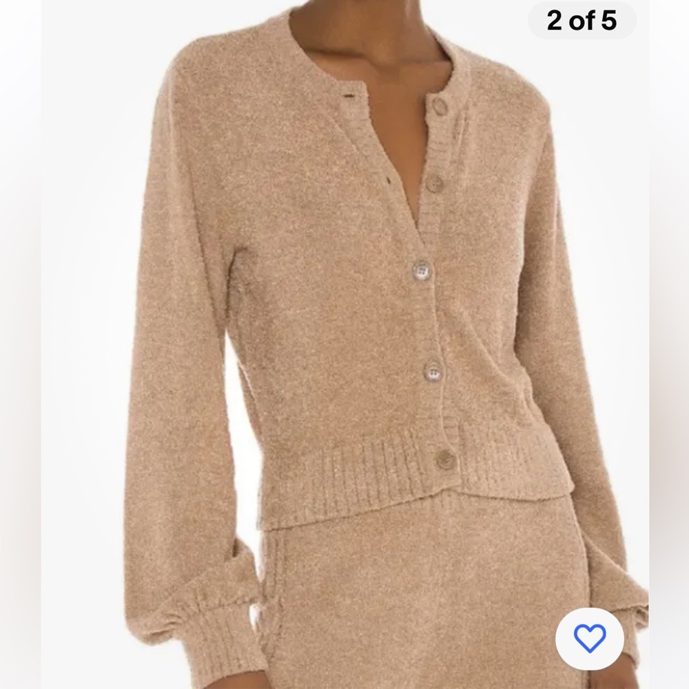 Spiritual Gangster Cozy Melody Cardigan Sweater Camel Size Large Warm Soft